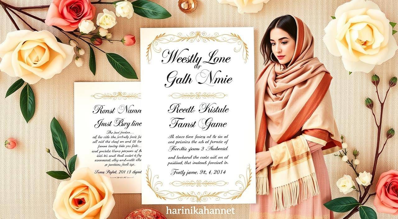 penulisan nama di undangan pernikahan