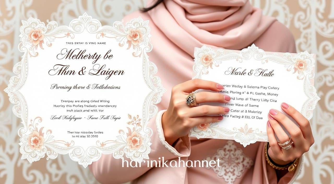 penulisan nama di undangan pernikahan