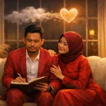 Malam penuh cinta di ruang tamu