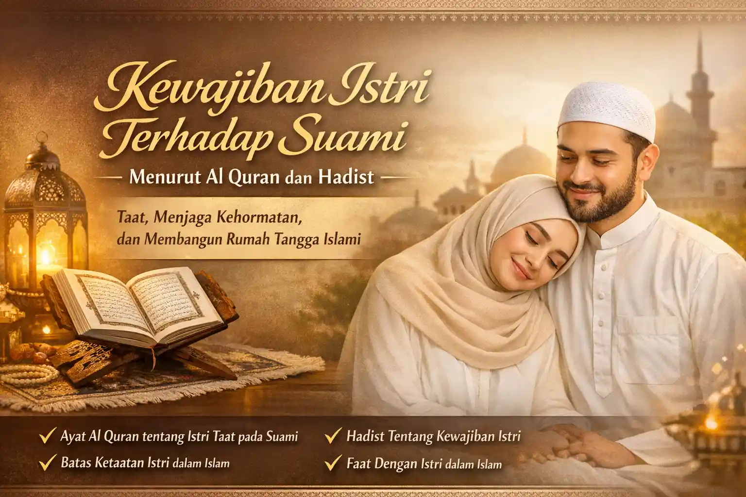 Kewajiban Istri terhadap Suami Menurut Al Quran dan Hadist: Panduan Lengkap agar Rumah Tangga Penuh Berkah Kewajiban Istri terhadap Suami Menurut Al Quran dan Hadist: Panduan Lengkap agar Rumah Tangga Penuh Berkah