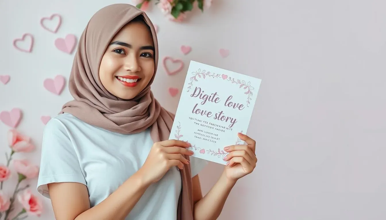 contoh love story undangan digital