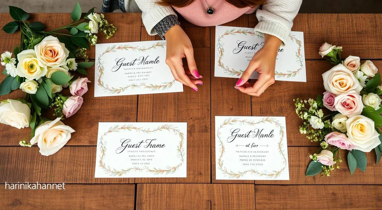 penulisan nama di undangan pernikahan