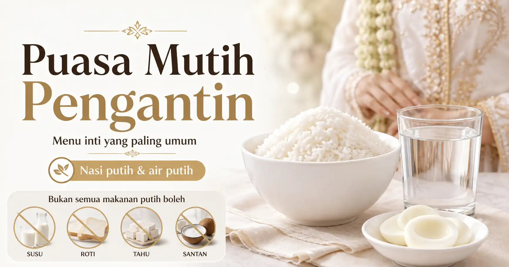 Makanan Puasa Mutih Pengantin: Nasi Putih dan Air sebagai Pilihan Utama Makanan Puasa Mutih Pengantin: Nasi Putih dan Air sebagai Pilihan Utama