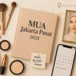 MUA makeup artist sedang berdandan pengantin