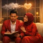 Malam penuh cinta di ruang tamu