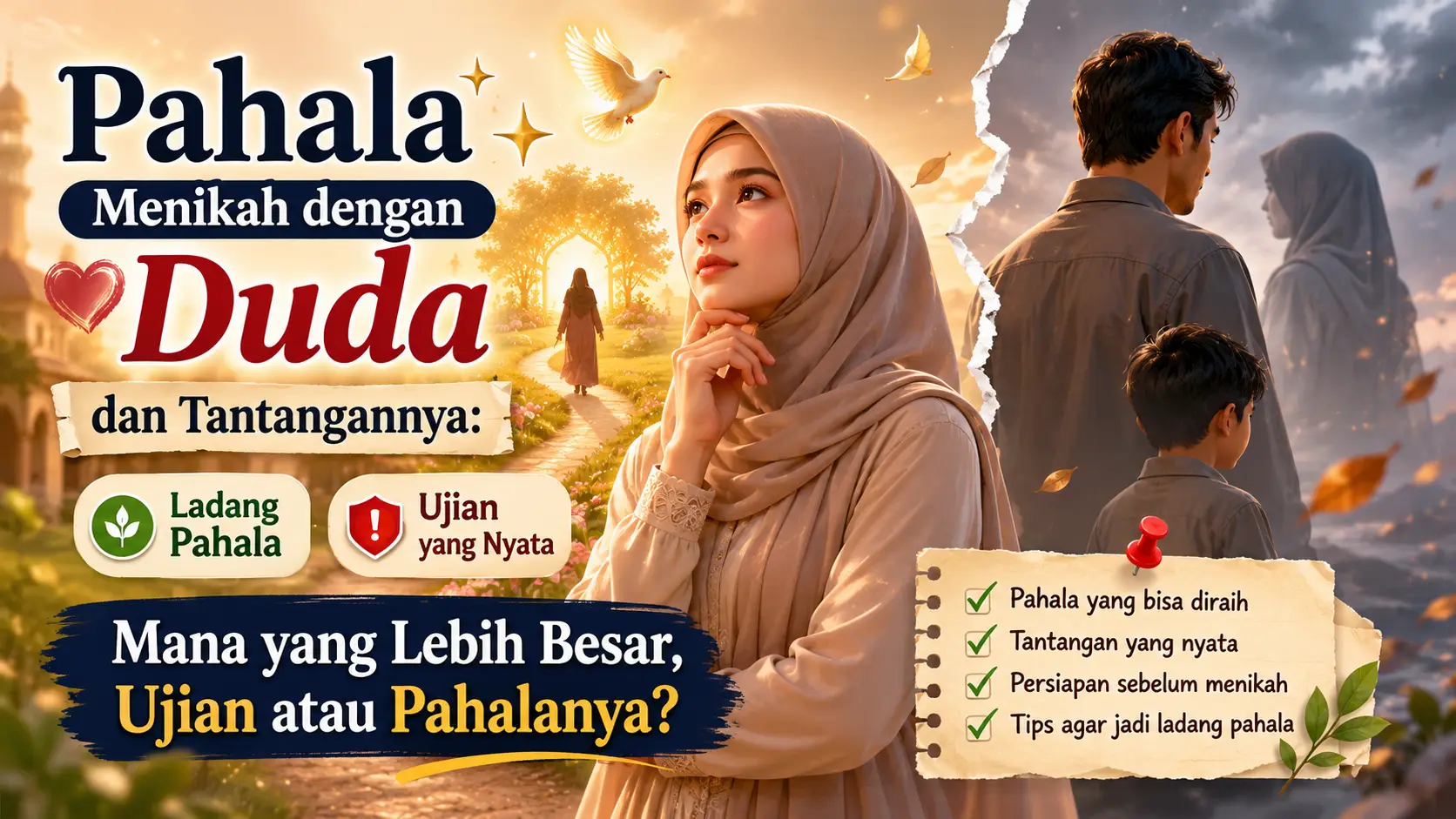 Pahala Menikah dengan Duda dan Tantangannya: Mana yang Lebih Besar, Ujian atau Pahalanya?