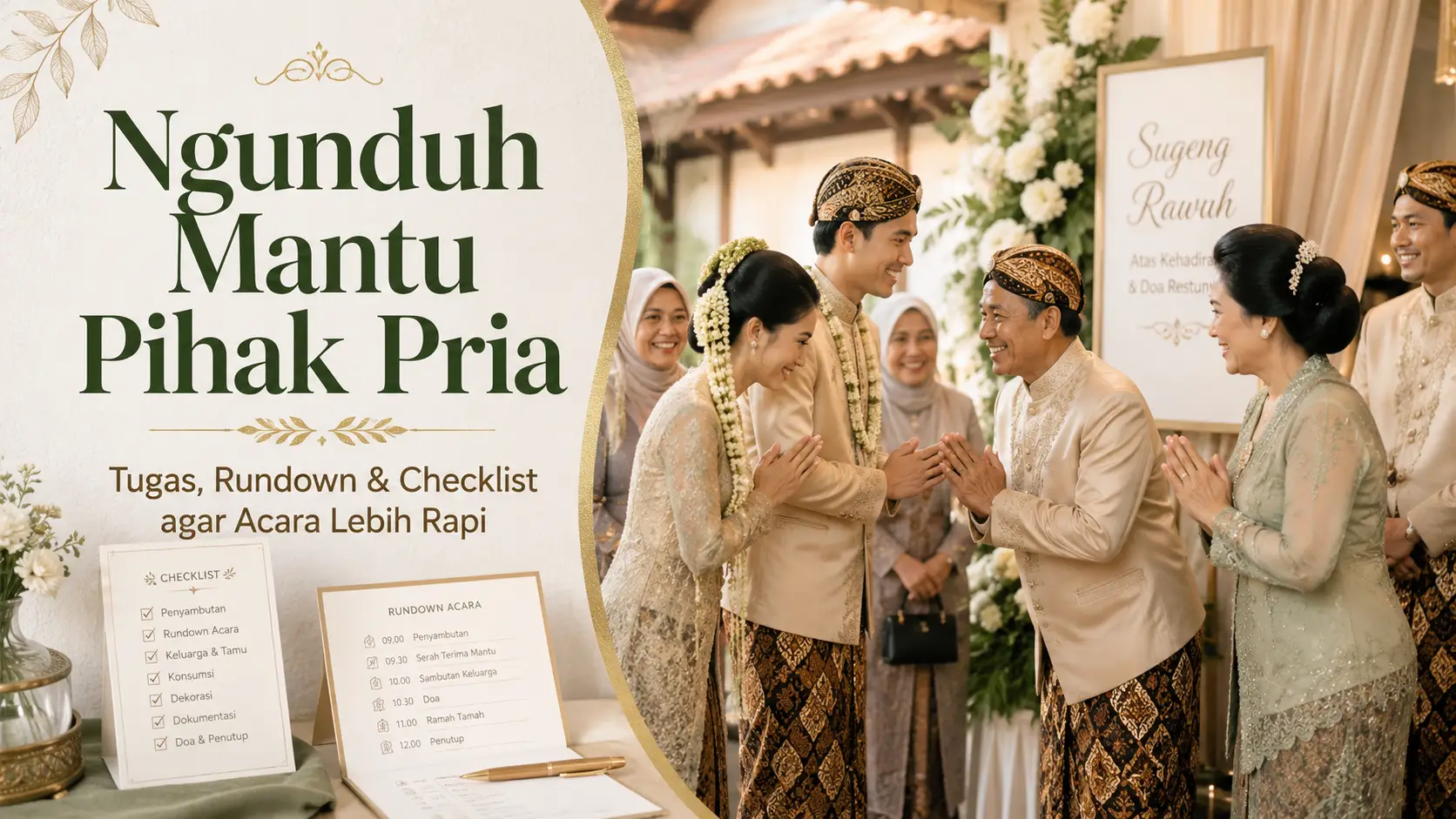 Acara Ngunduh Mantu Pihak Pria: Tugas Keluarga, Alur Acara, dan Hal yang Disiapkan Acara Ngunduh Mantu Pihak Pria: Tugas Keluarga, Alur Acara, dan Hal yang Disiapkan