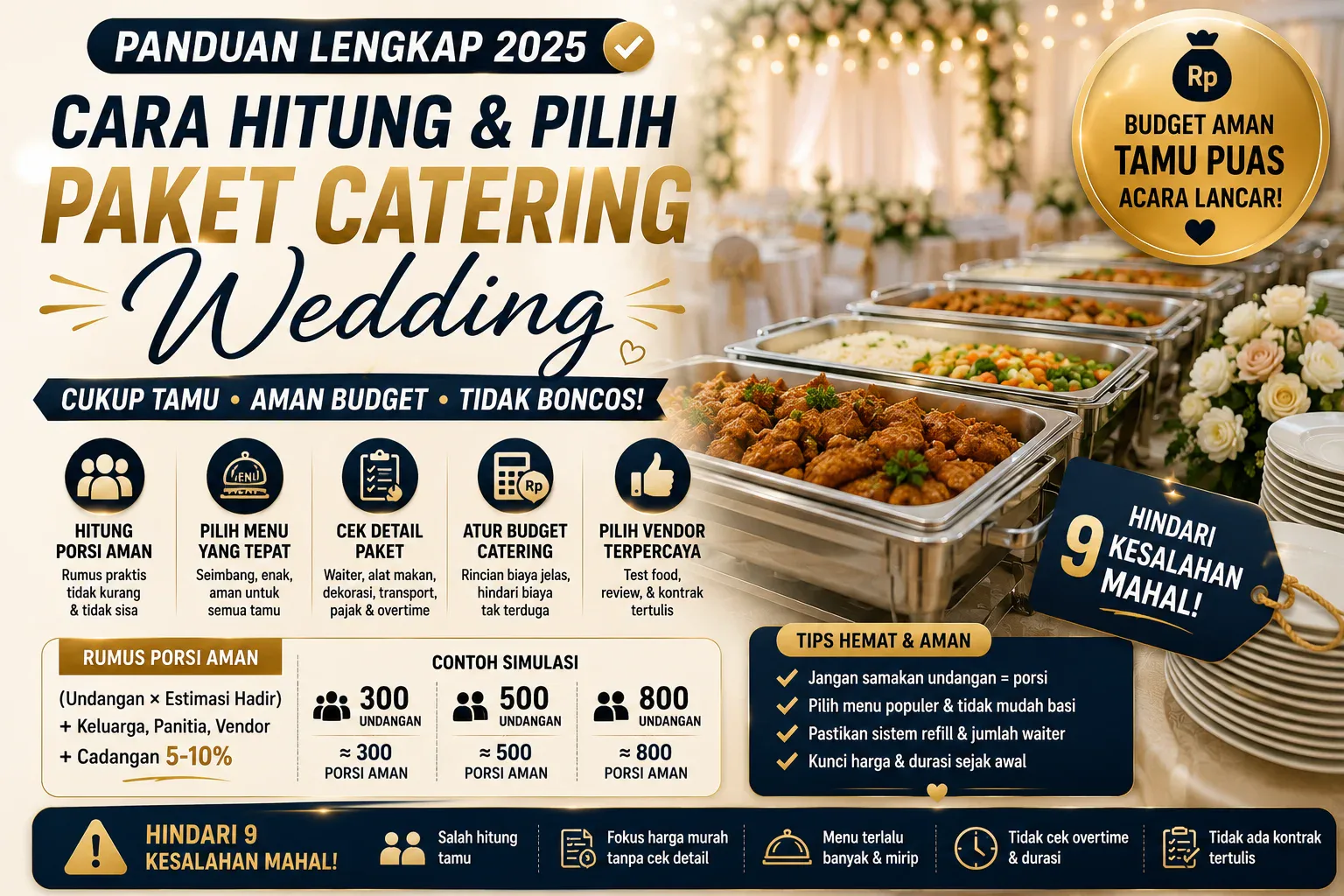 Paket Catering Wedding: Cara Menghitung Porsi, Menu, dan Budget agar Tidak Boros